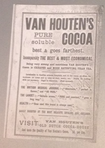 Van Houten reclame, achterflap catalogus van de Fine Arts Section van de Glasgow International Exhibition van 1888